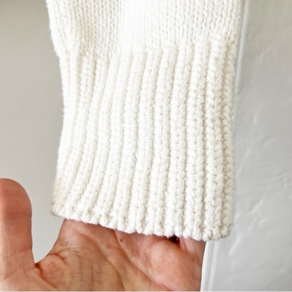 J.Crew Heritage Cotton Roll Neck Sweater Women Fisherman Preppy 90s Chunky in S - Picture 11 of 14